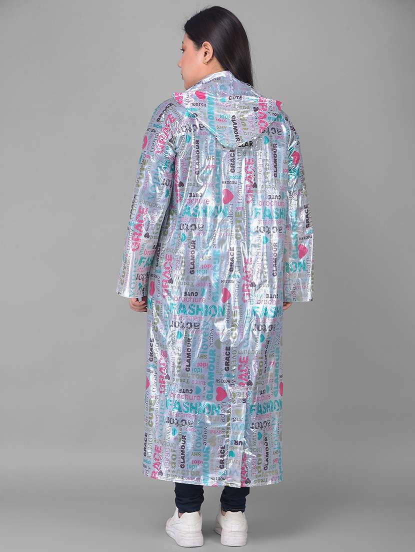 women printed long sleeves raincoat - 22557748 -  Standard Image - 3