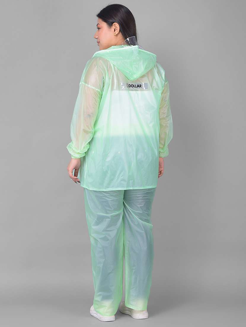 women self design long sleeves rain suit set - 22557756 -  Standard Image - 3