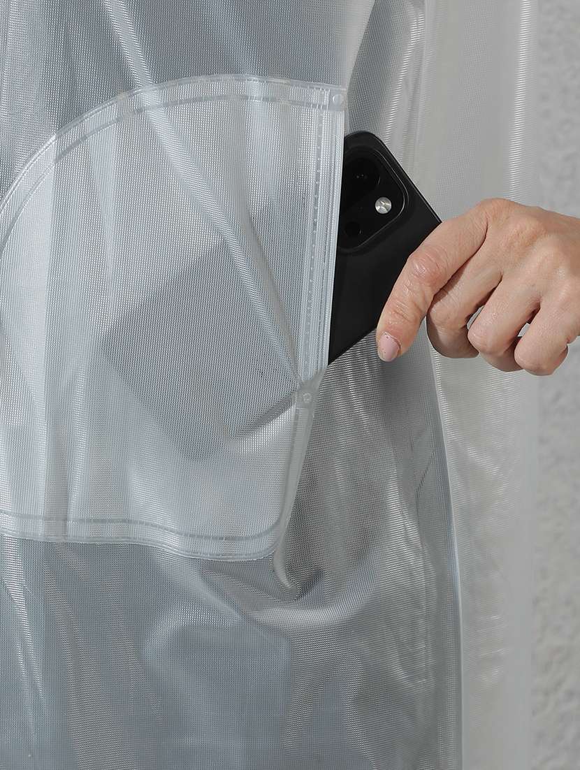 women self design long sleeves raincoat - 22557780 -  Standard Image - 5