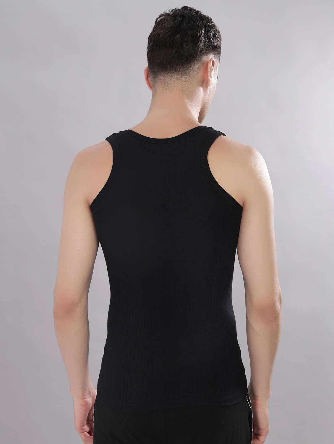 men pack of 8 solid sleeveless vest - 22557901 -  Standard Image - 3