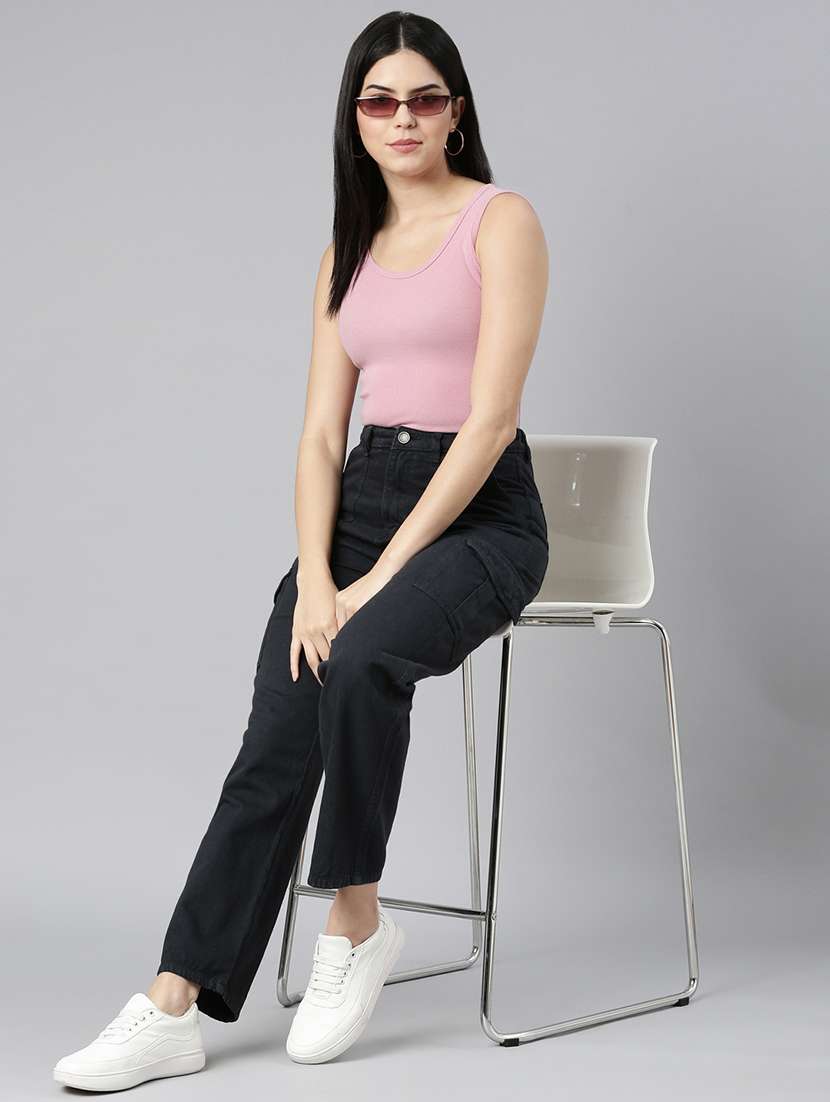 Women Washed High Rise Cargo Pant - 22558220 -  Standard Image - 5