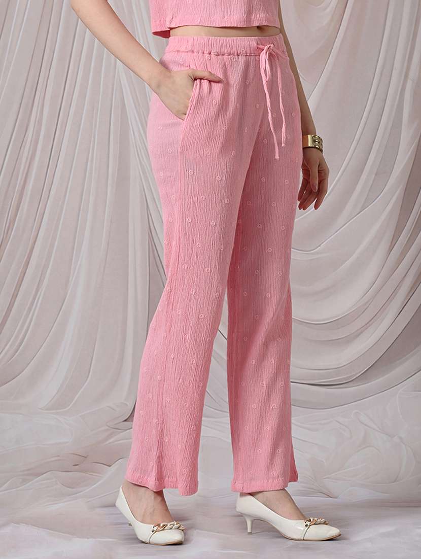 Women Embroidered Mid Rise Straight Trouser - 22558266 -  Standard Image - 3