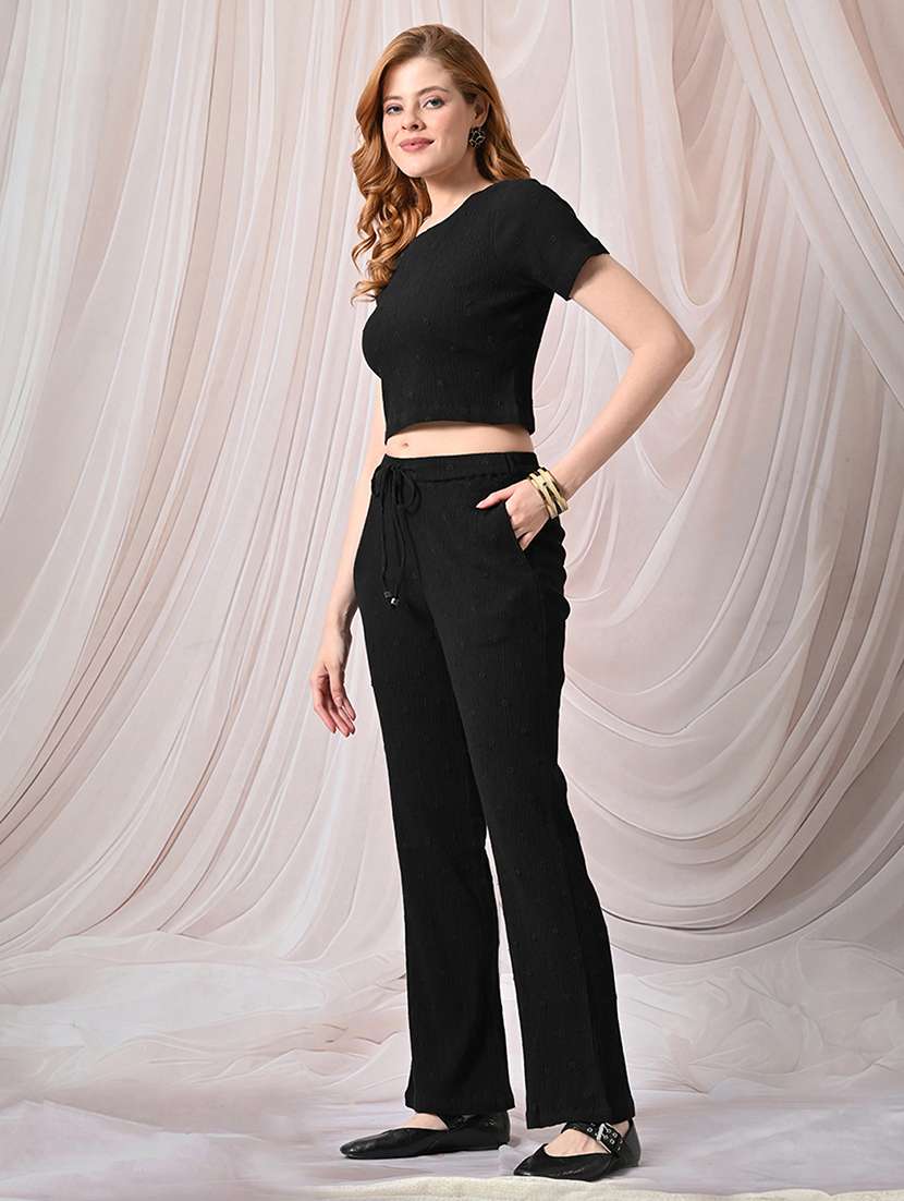 women embroidered round neck top and trouser co-ord  set - 22558282 -  Standard Image - 5