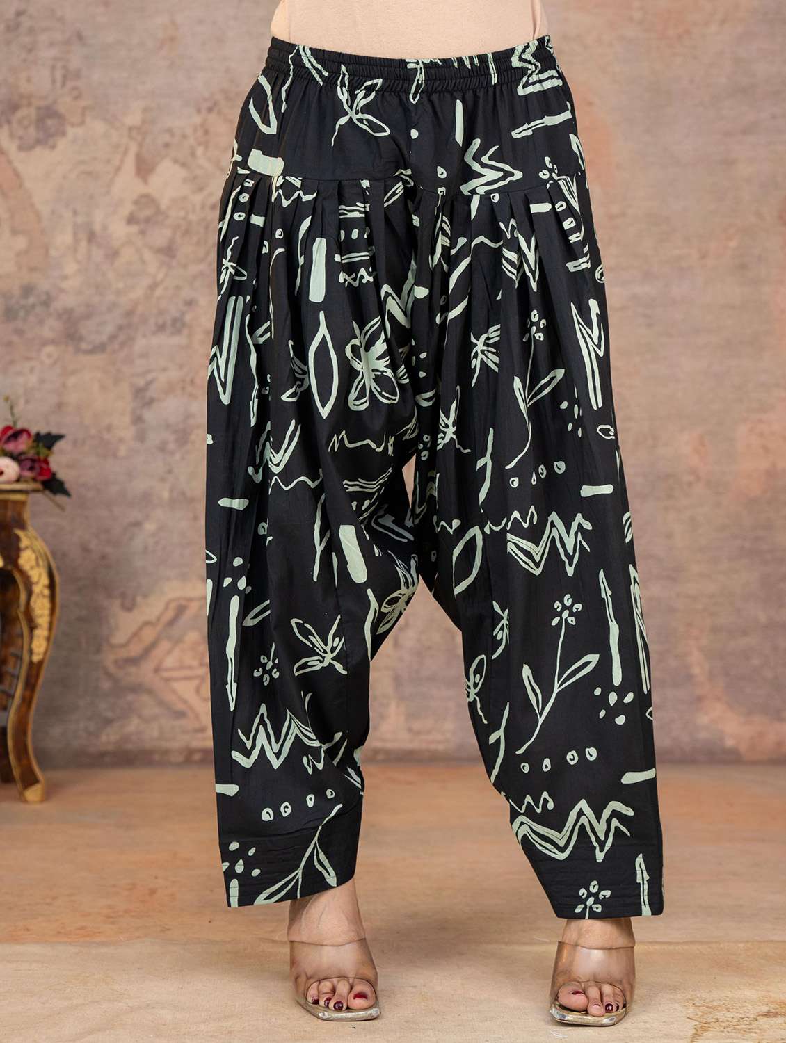 women printed three quarter sleeve kurta salwar set - 22558317 -  Standard Image - 5