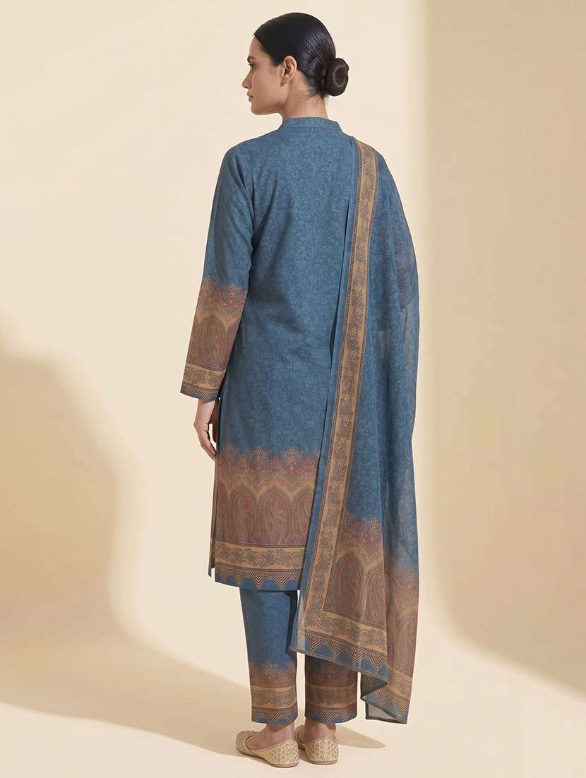 women printed long sleeve kurta pant with dupatta set - 22558332 -  Standard Image - 3