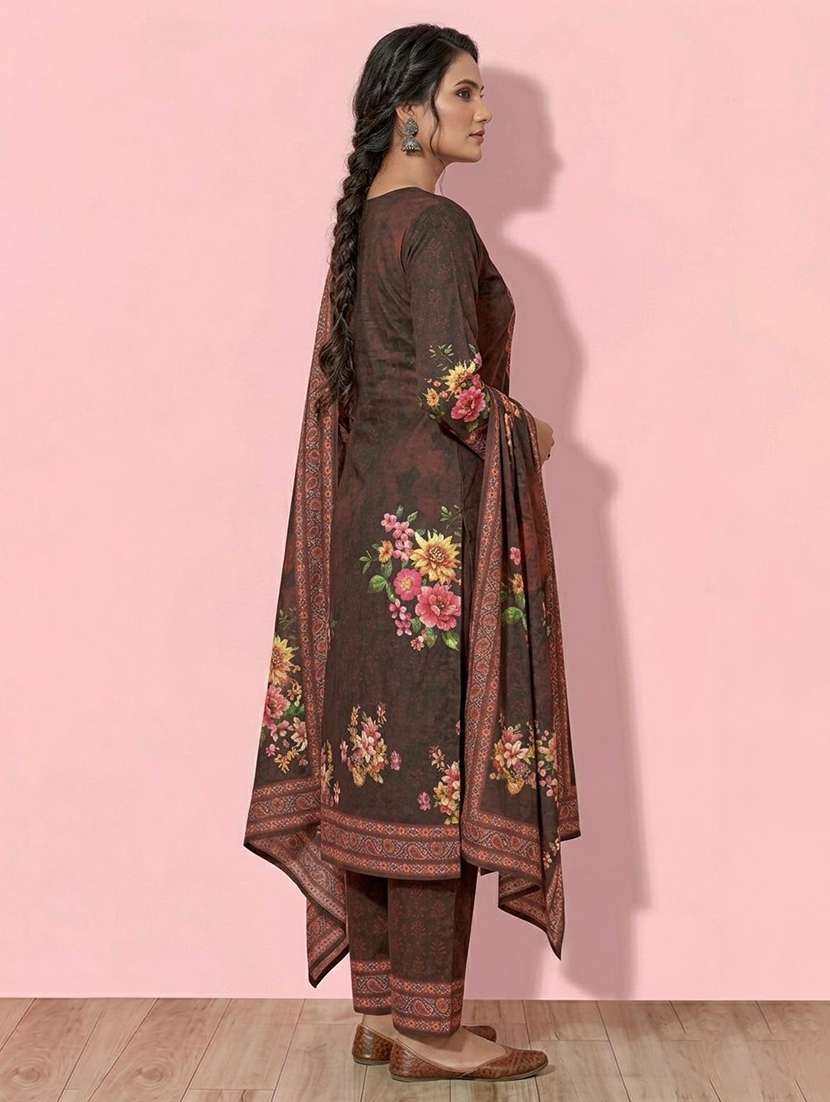 women printed long sleeve kurta pant with dupatta set - 22558333 -  Standard Image - 3