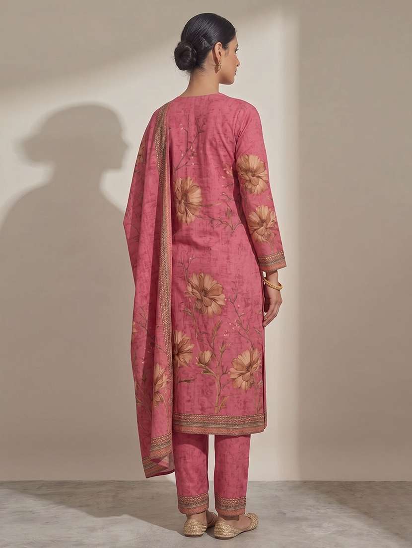 women printed long sleeve kurta pant with dupatta set - 22558334 -  Standard Image - 3