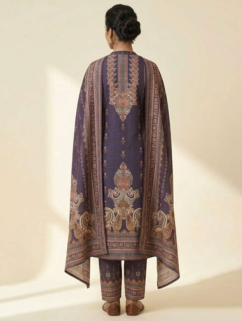 women printed long sleeve kurta pant with dupatta set - 22558342 -  Standard Image - 3