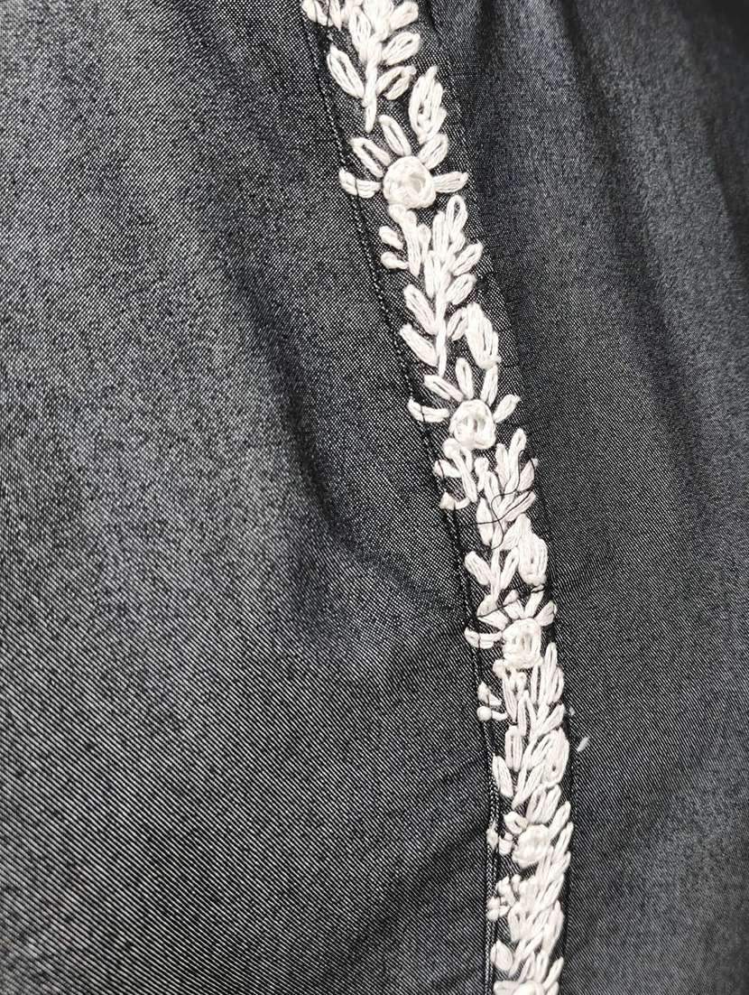women embroidered three quarter sleeve straight kurta - 22558364 -  Standard Image - 5