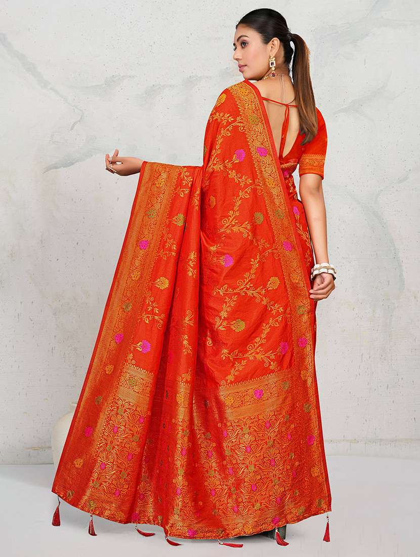 women self design banarasi saree with blouse - 22558368 -  Standard Image - 3