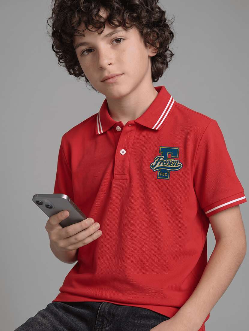 boys printed short sleeves polo t-shirt