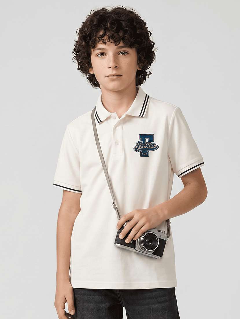 boys printed short sleeves polo t-shirt