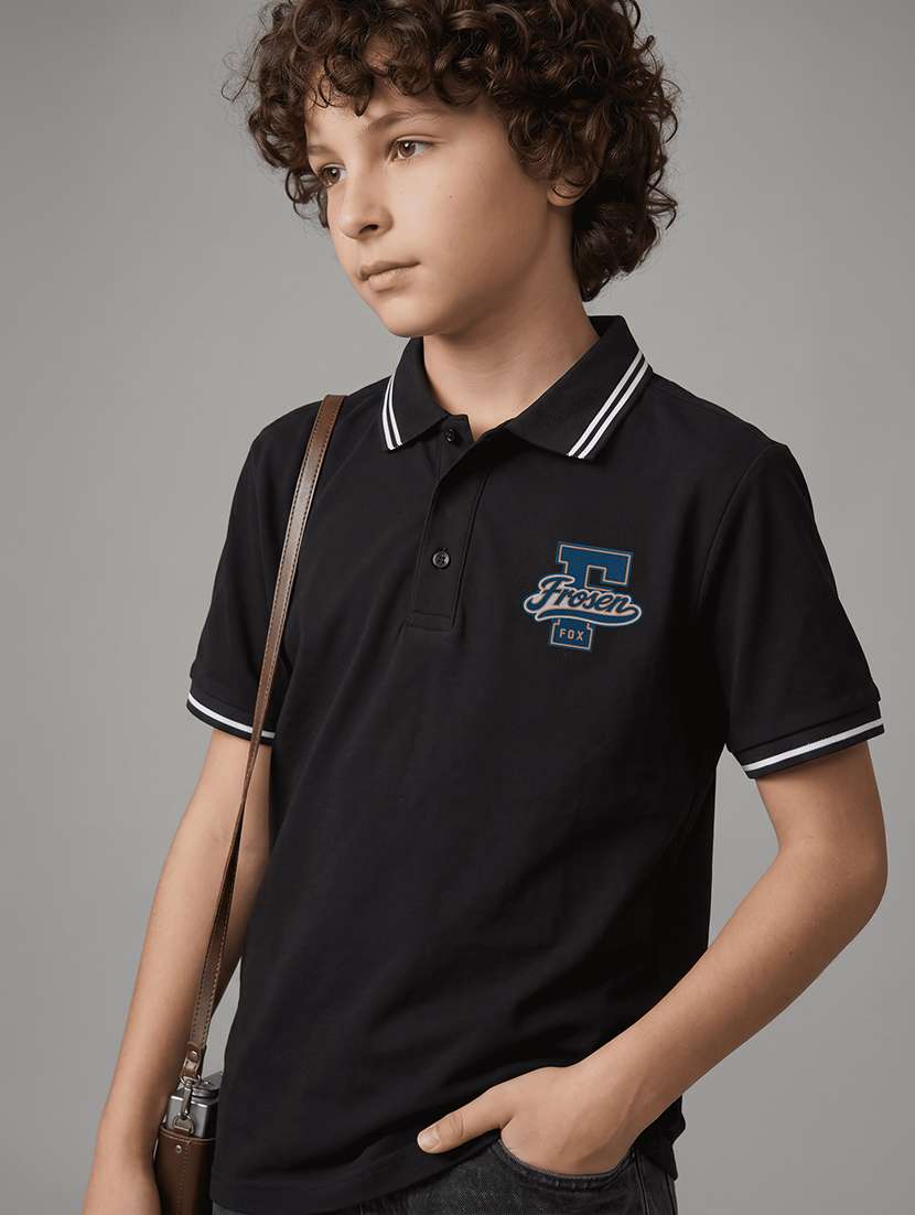 boys printed short sleeves polo t-shirt