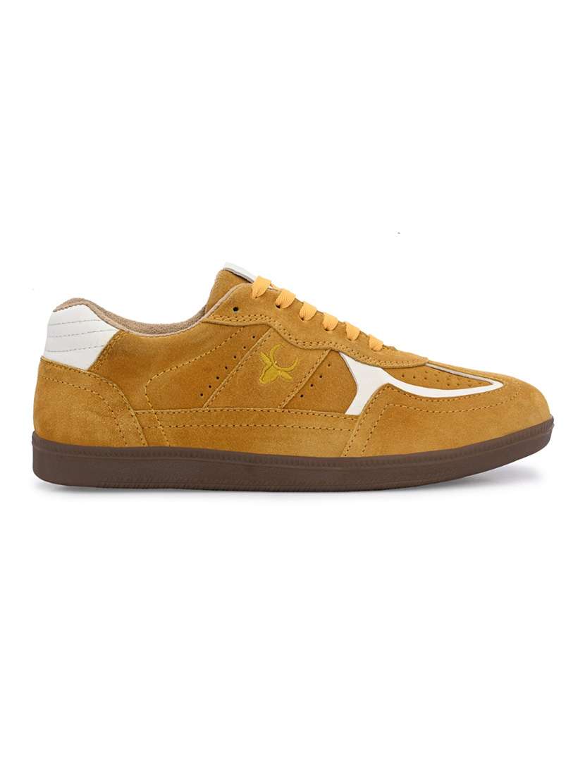 men mustard lace up sneaker - 22558505 -  Standard Image - 3