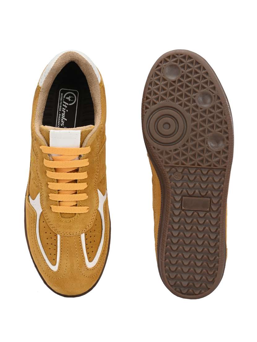men mustard lace up sneaker - 22558505 -  Standard Image - 5