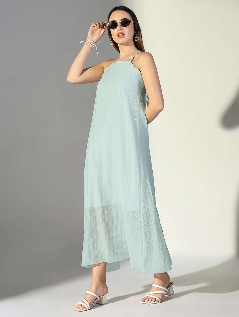 women solid sleeveless a-line dress - 22558628 -  Standard Image - 3