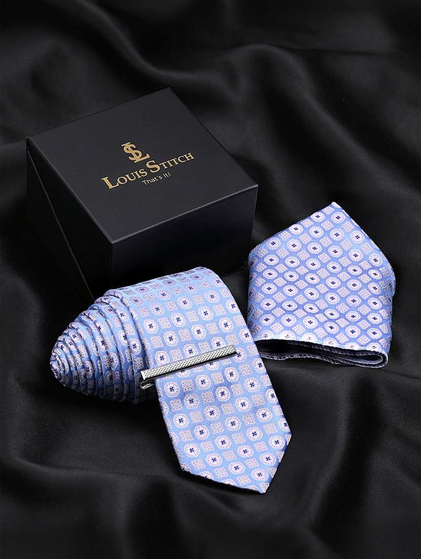 men necktie and pocket square gift box set