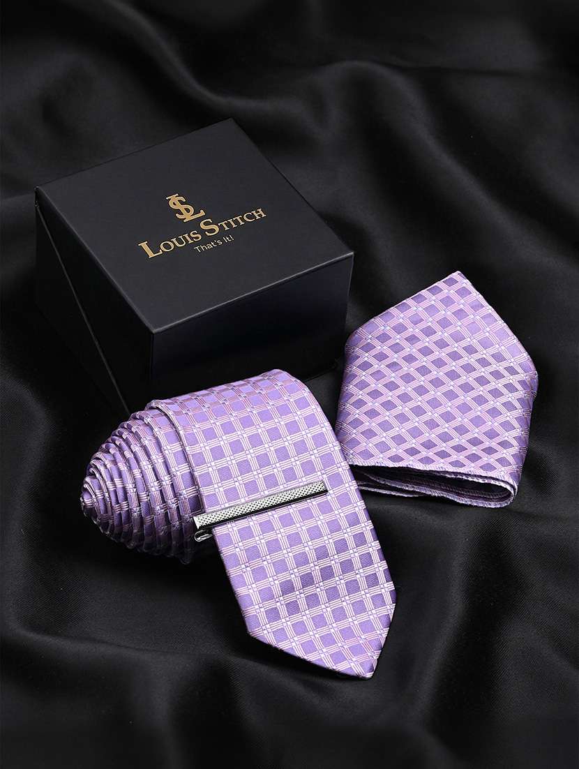 men necktie and pocket square gift box set