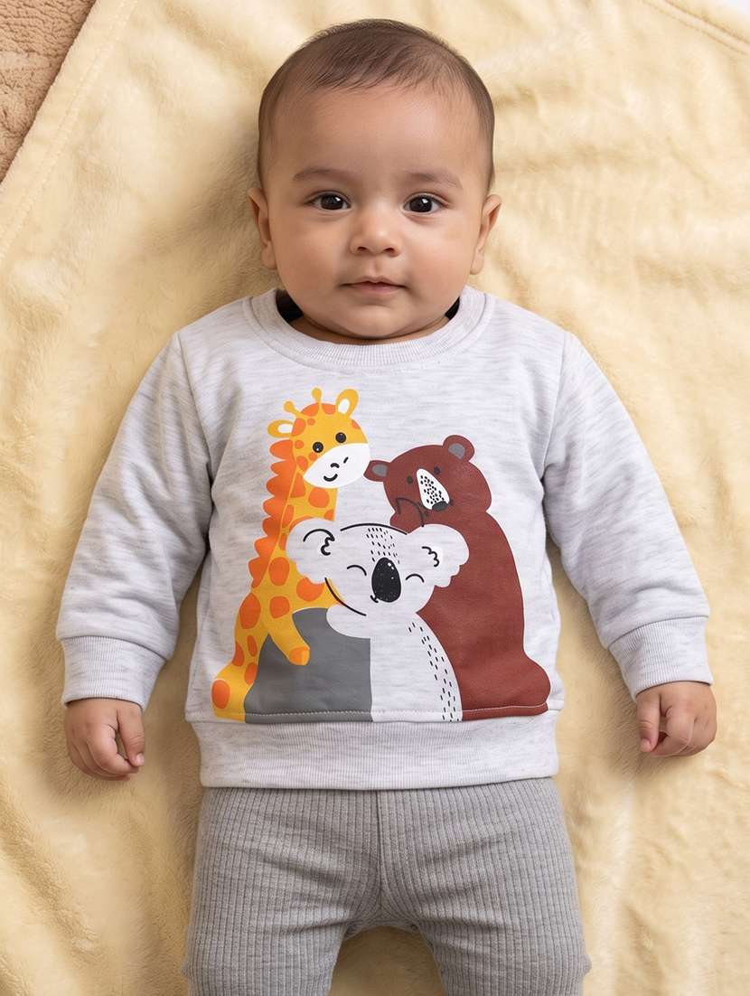 boys printed long sleeves regular fit sweatshirt