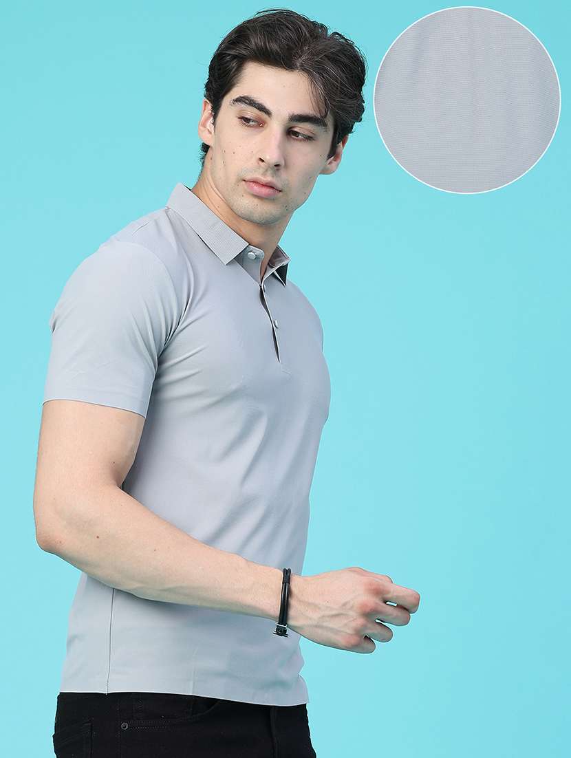 men solid short sleeve slim fit polo t-shirt - 22561126 -  Standard Image - 3