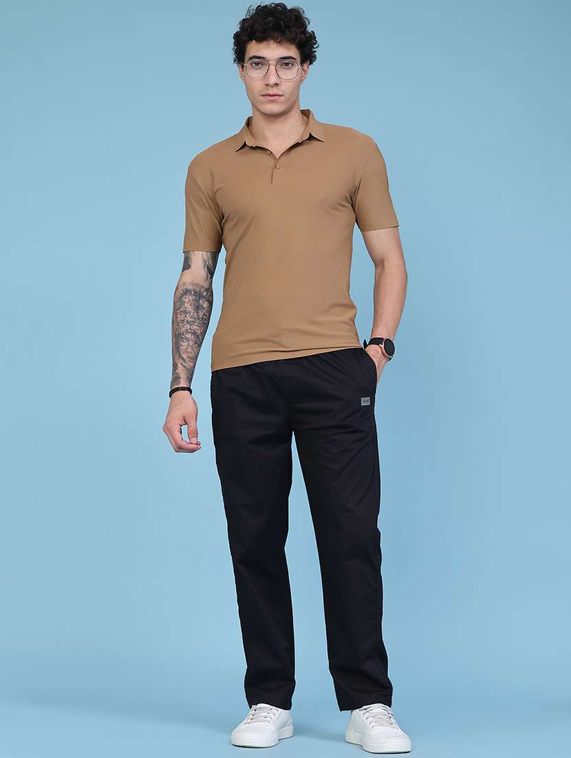 Men Solid Short Sleeve Slim Fit Polo T-shirt - 22561127 -  Standard Image - 5