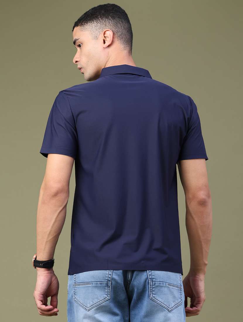 Men Solid Short Sleeve Slim Fit Polo T-shirt - 22561128 -  Standard Image - 3