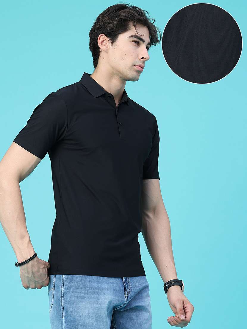men solid short sleeve slim fit polo t-shirt - 22561129 -  Standard Image - 3