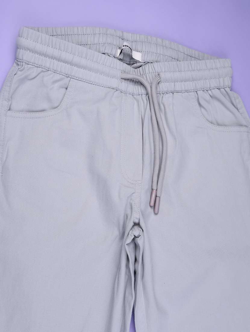 Girls Solid Mid Rise Regular Fit Jogger - 22561160 -  Standard Image - 3