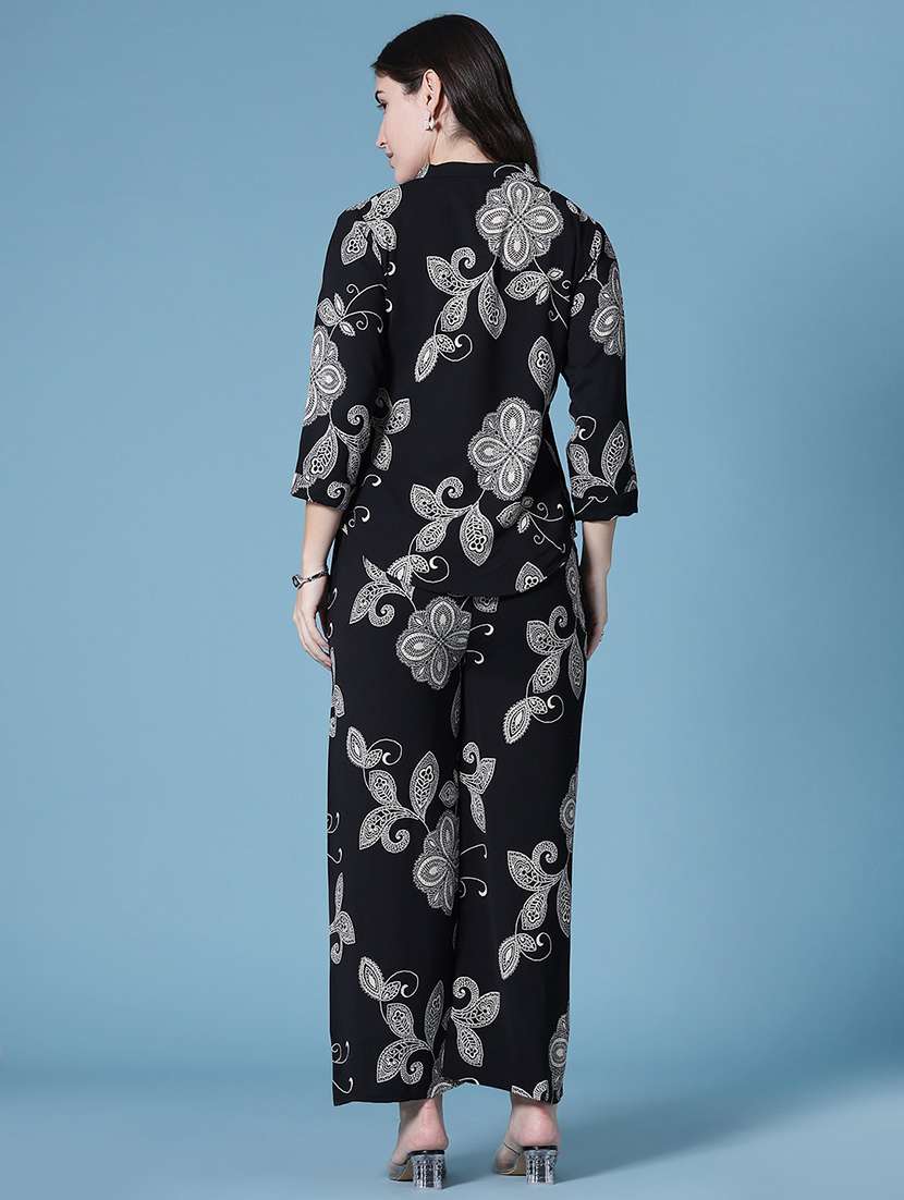 women printed three quarter sleeves ethnic co-ord set - 22561179 -  Standard Image - 3