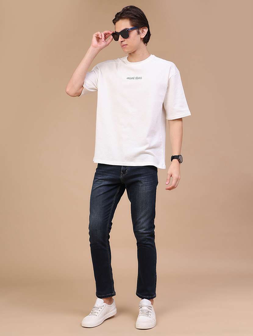 men washed mid rise full length slim fit jeans - 22561392 -  Standard Image - 5