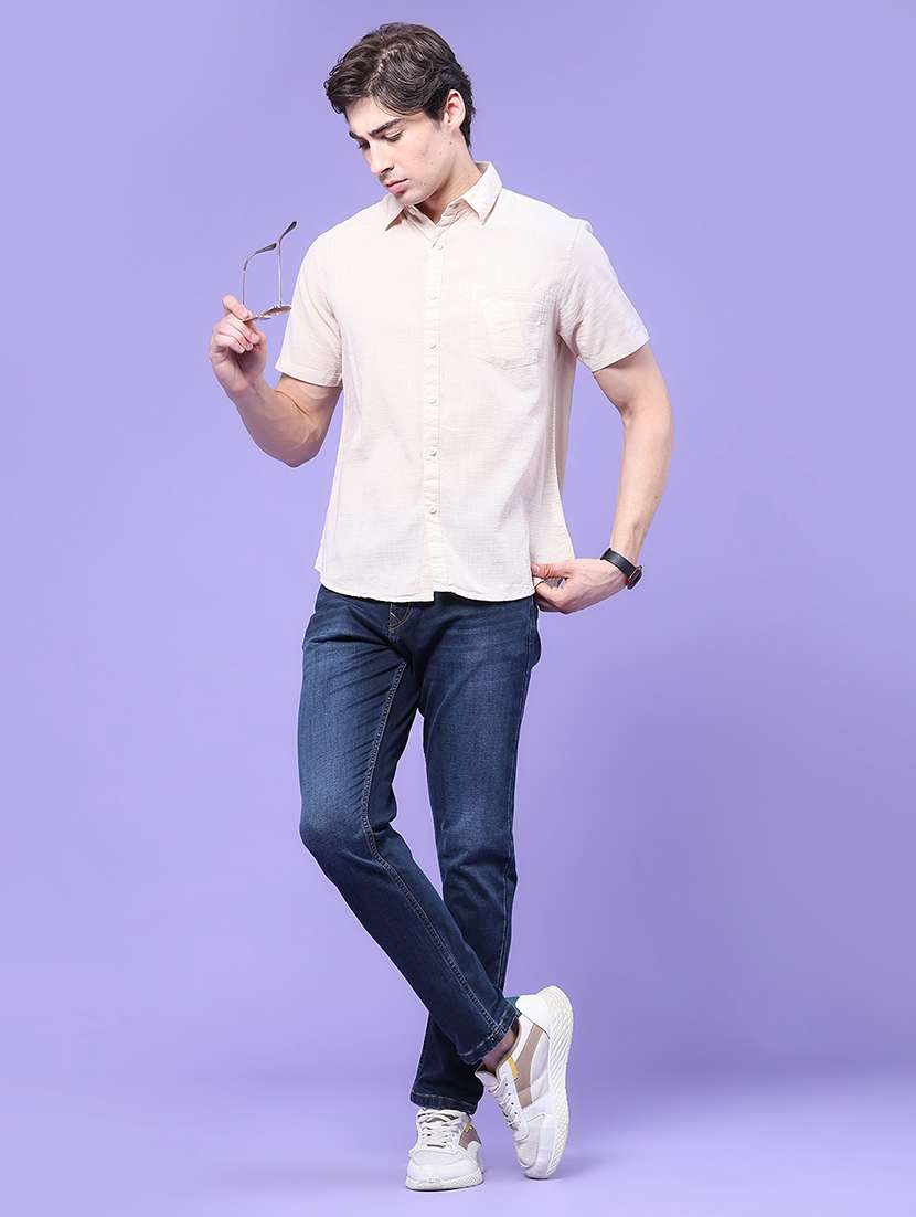 Men Washed Mid Rise Full Length Slim Fit Jeans - 22561393 -  Standard Image - 5