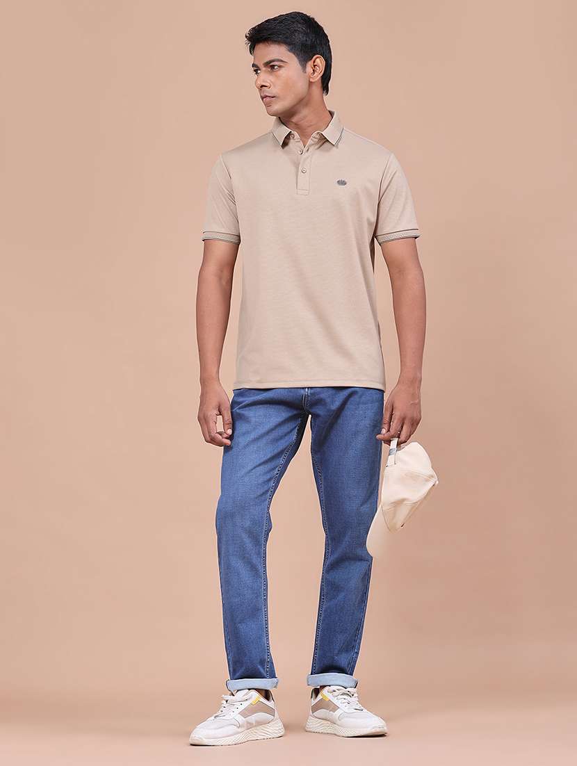 men washed mid rise full length tapered jeans - 22561406 -  Standard Image - 5