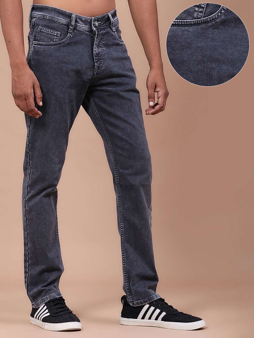 Men Washed Mid Rise Full Length Slim Fit Jeans - 22561423 -  Standard Image - 3