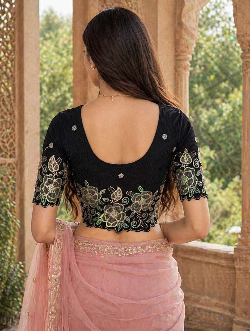 women embroidered round neck stitched blouse - 22561462 -  Standard Image - 5