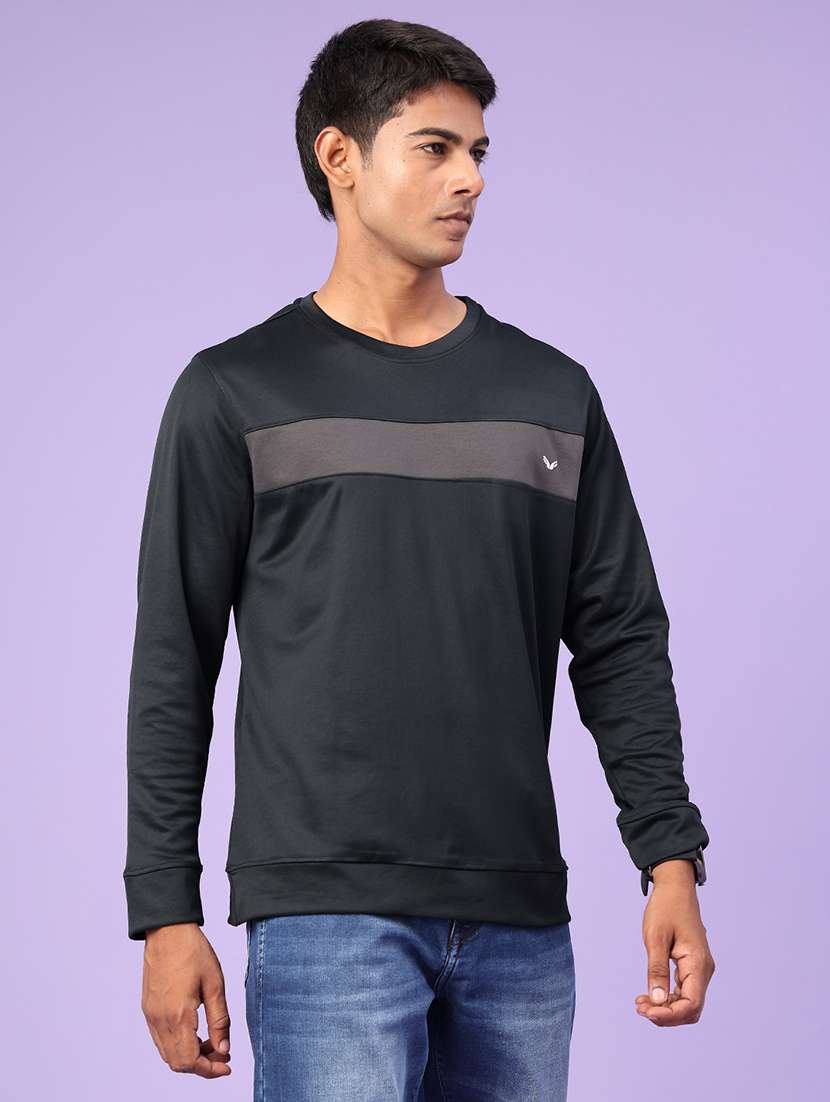 Men Taped Long Sleeves Regular Fit T-shirt - 22561599 -  Standard Image - 3