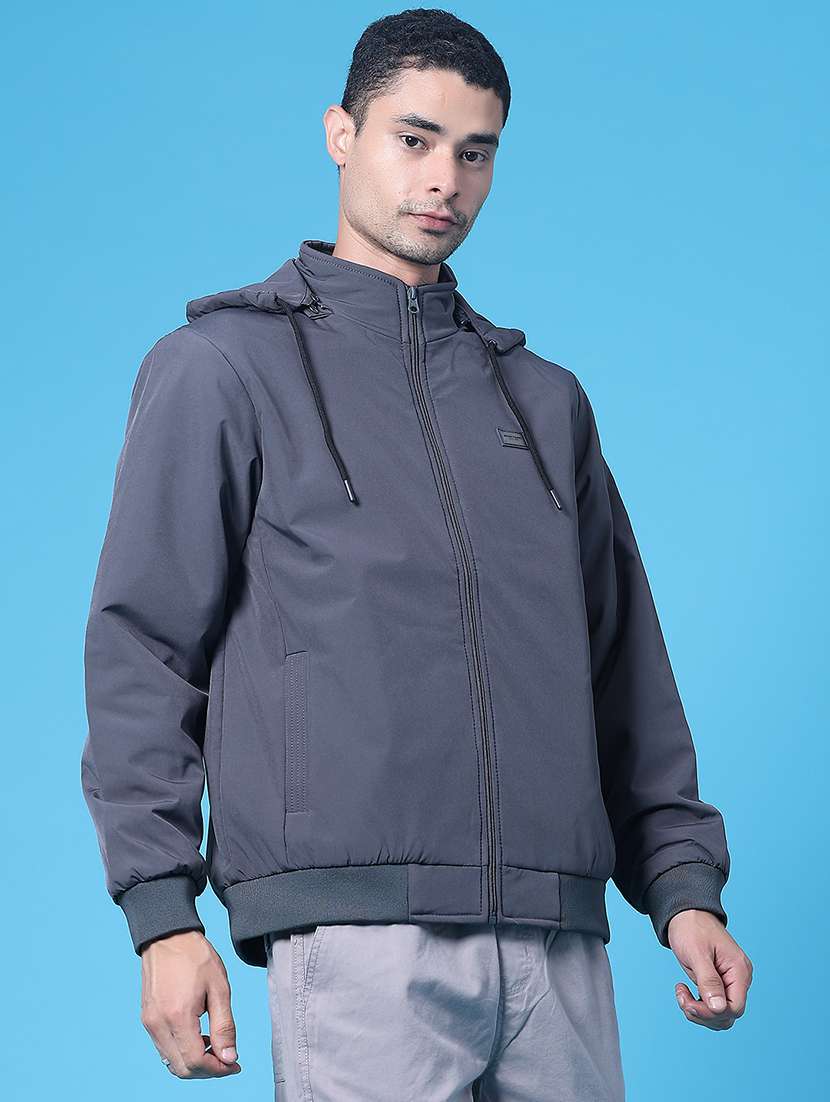 Men Solid Long Sleeve Bomber Jacket - 22562140 -  Standard Image - 3
