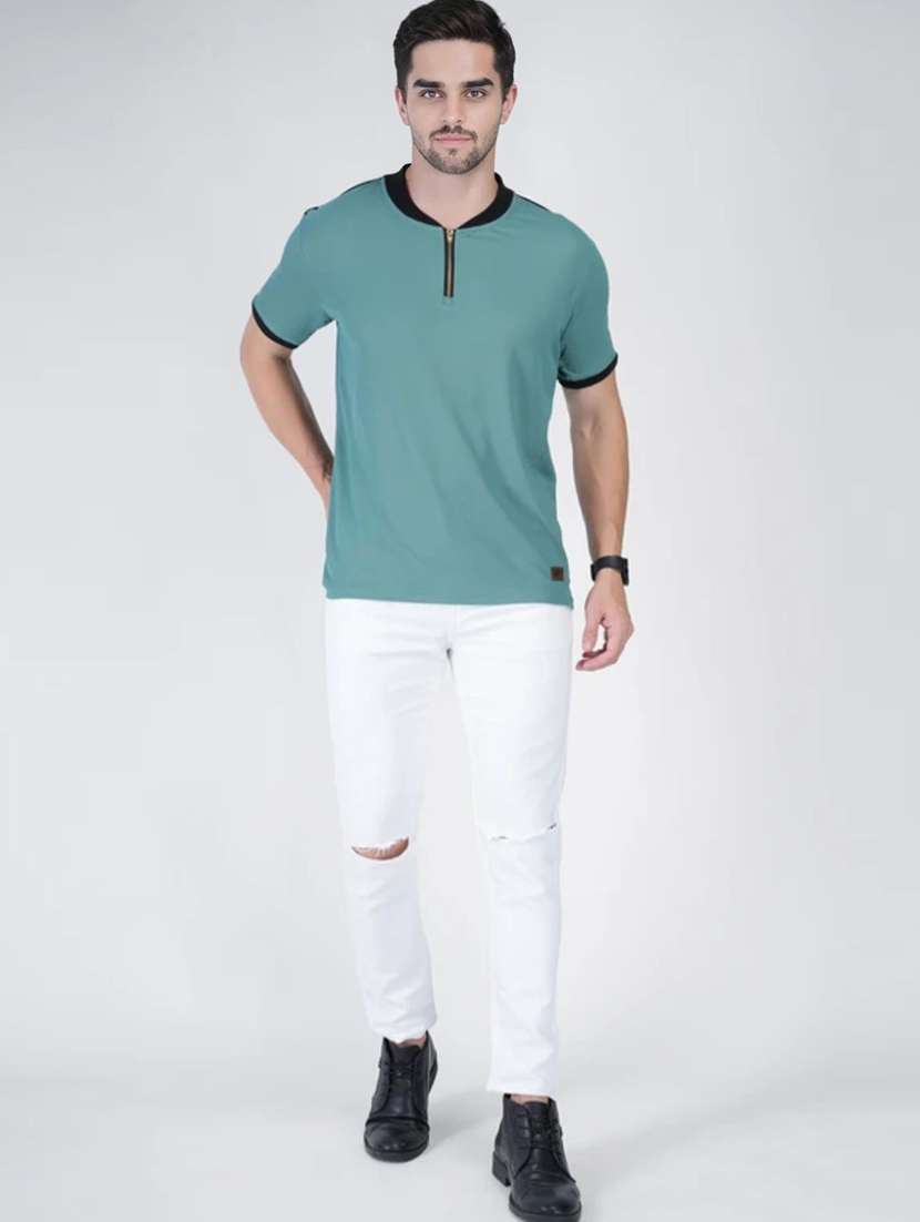 men solid short sleeves regular fit t-shirt - 22562711 -  Standard Image - 3