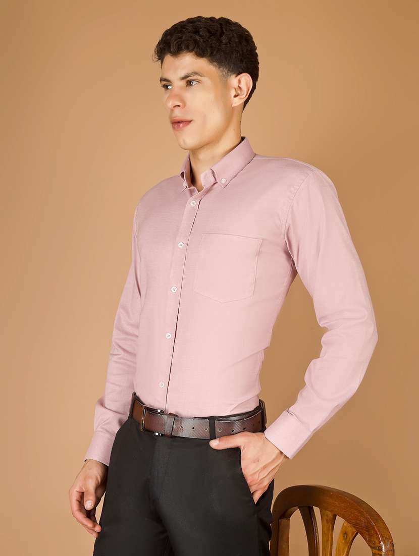 men solid long sleeve slim fit formal shirt - 22562968 -  Standard Image - 3