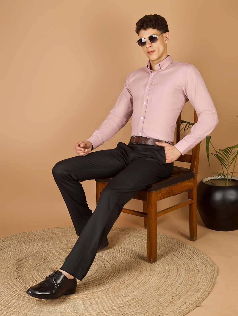 men solid long sleeve slim fit formal shirt - 22562968 -  Standard Image - 5