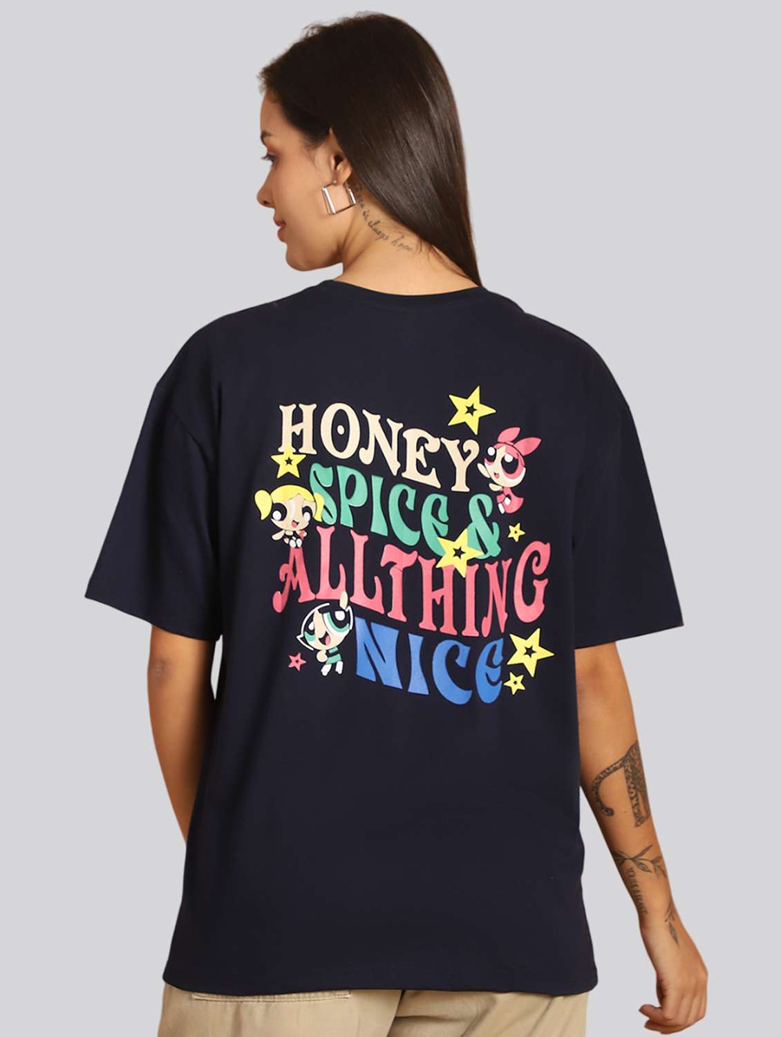 women printed short sleeves oversized t-shirt