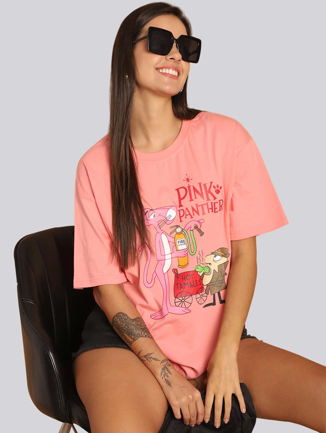 women printed short sleeves oversized t-shirt - 22563089 -  Standard Image - 5