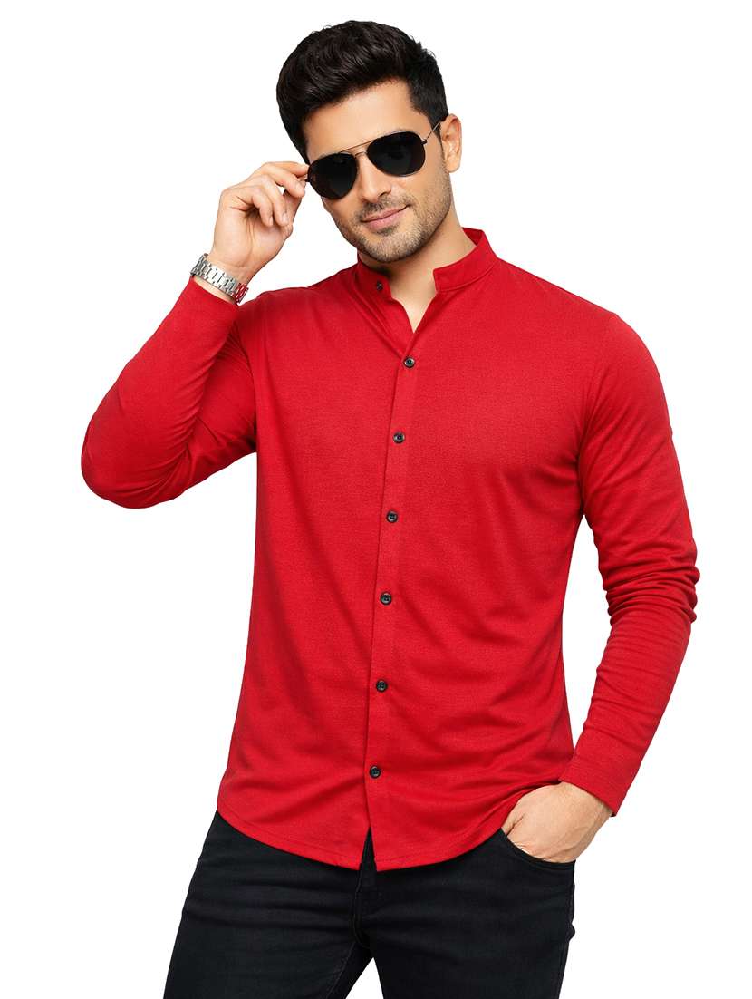 men solid long sleeve regular fit casual shirt