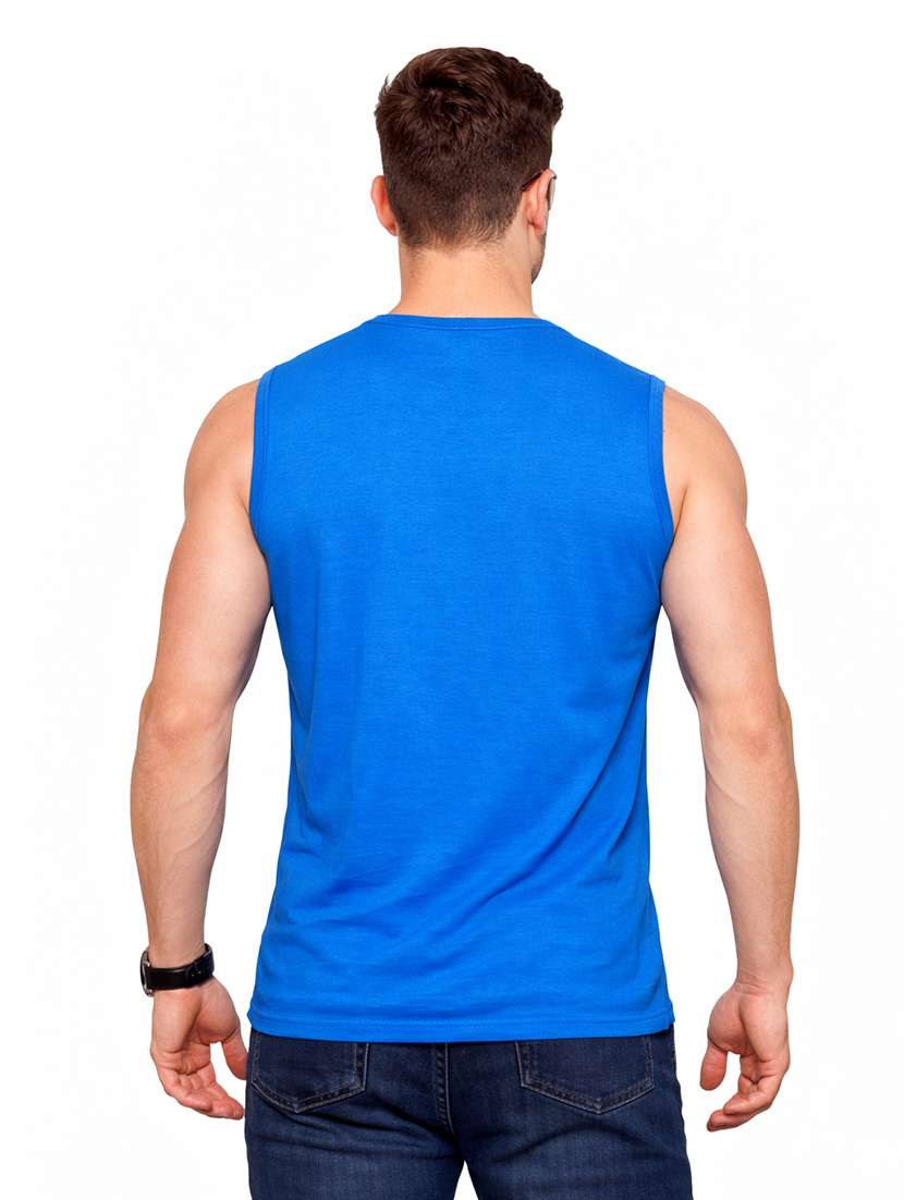 men solid sleeveless regular fit t-shirt - 22563337 -  Standard Image - 3