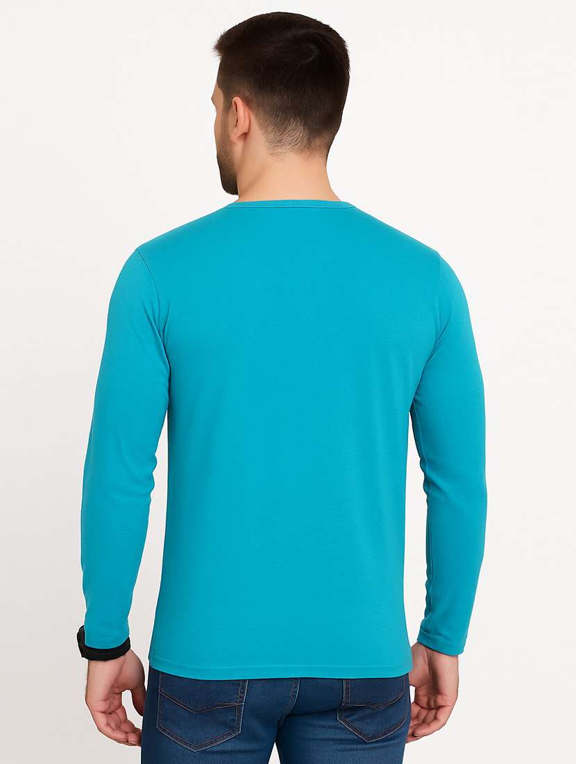 men solid long sleeves regular fit t-shirt - 22563365 -  Standard Image - 3