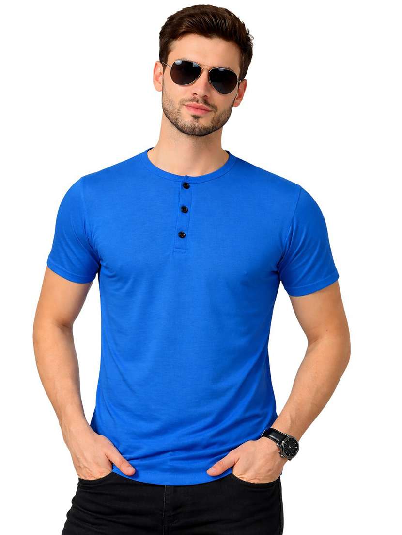 men solid short sleeves regular fit t-shirt