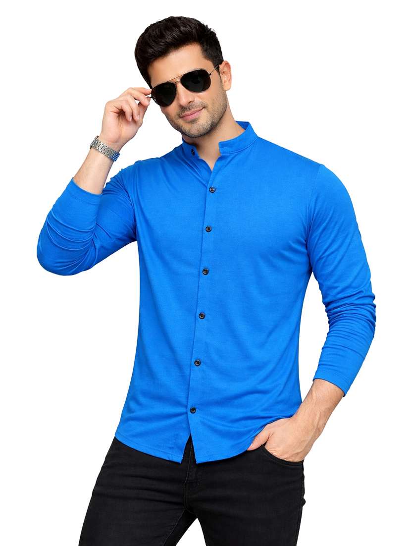 men solid long sleeve regular fit casual shirt