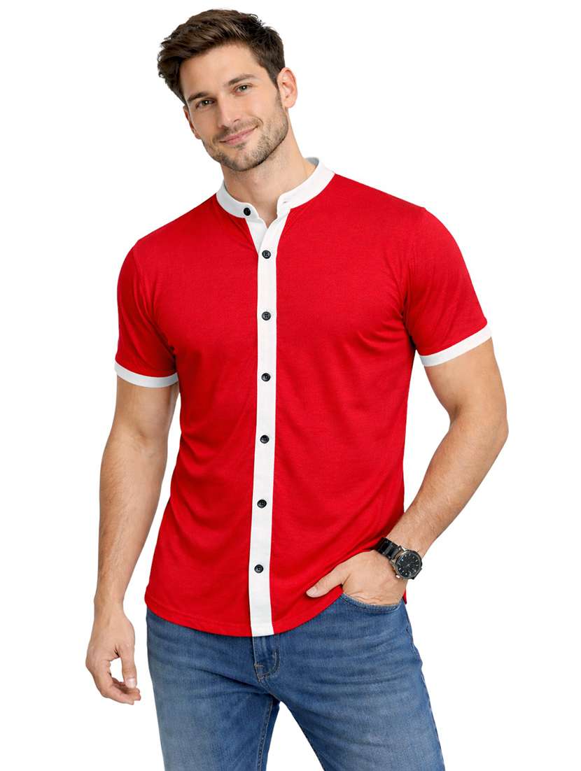 men solid short sleeve regular fit casual shirt