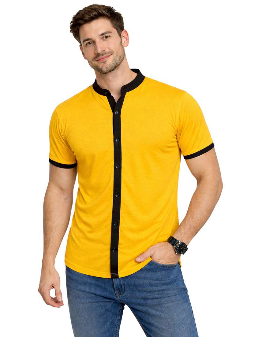 men solid short sleeve regular fit casual shirt