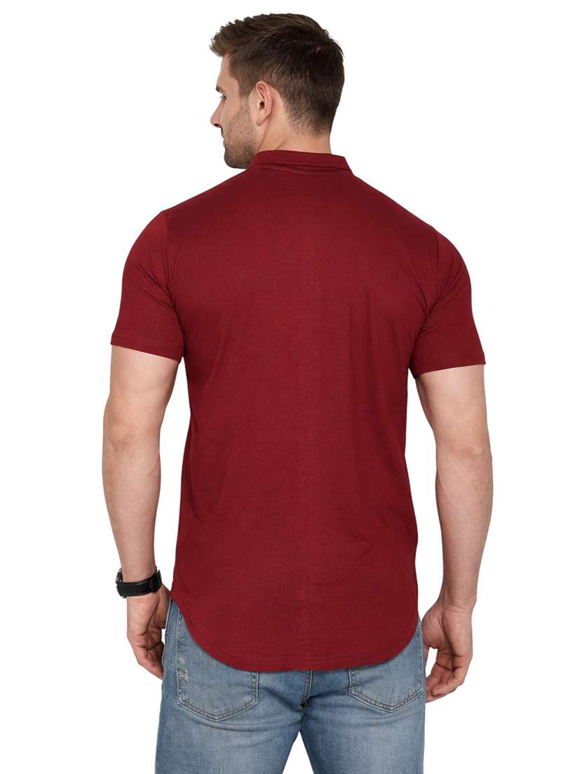 Men Solid Short Sleeve Regular Fit Casual Shirt - 22563639 -  Standard Image - 3