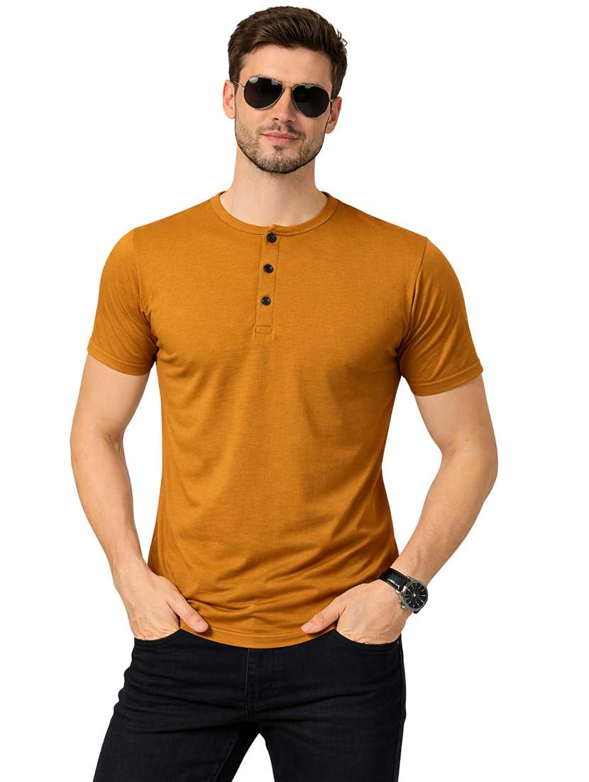 men solid short sleeve regular fit t-shirt